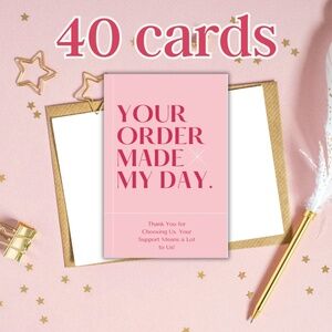 Custom Thank You Cards for Postmark Orders – 2x3" Matte Finish